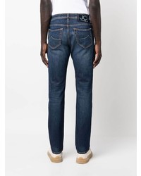 blaue bestickte Jeans von Jacob Cohen