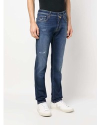 blaue bestickte Jeans von Jacob Cohen