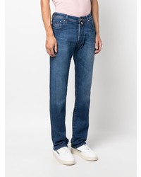 blaue bestickte Jeans von Jacob Cohen