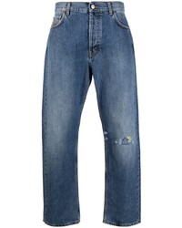 blaue bestickte Jeans von Nick Fouquet