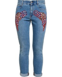 blaue bestickte Jeans von Stella McCartney