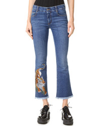 blaue bestickte Jeans von Stella McCartney