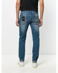 blaue bestickte Jeans von Fendi