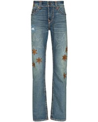 blaue bestickte Jeans von True Religion