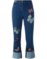 blaue bestickte Jeans von Valentino