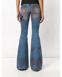 blaue bestickte Jeanshose von Gucci
