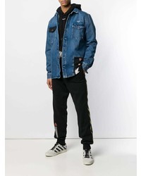 blaue bestickte Jeansjacke von Off-White