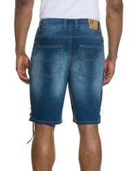 blaue bestickte Jeansshorts von JP1880