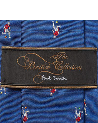blaue bestickte Krawatte von Paul Smith