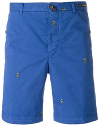 blaue bestickte Shorts von Pt01