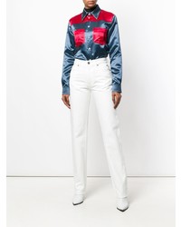 blaue Bluse mit Knöpfen von Calvin Klein 205W39nyc