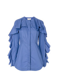 blaue Bluse mit Knöpfen von Sara Battaglia