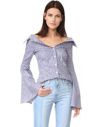 blaue Bluse von Caroline Constas