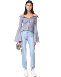 blaue Bluse von Caroline Constas