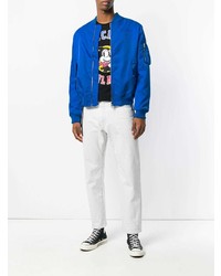 blaue Bomberjacke von Moschino