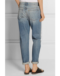 blaue Boyfriend Jeans mit Destroyed-Effekten von Alexander Wang