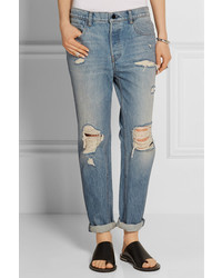 blaue Boyfriend Jeans mit Destroyed-Effekten von Alexander Wang