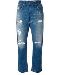blaue Boyfriend Jeans mit Destroyed-Effekten von Rag & Bone