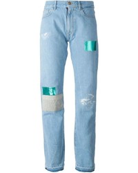blaue Boyfriend Jeans mit Flicken von ARIES