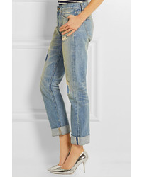 blaue Boyfriend Jeans mit Flicken von J.Crew