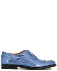 blaue Brogues