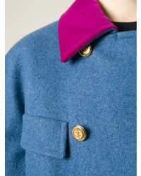 blaue Cabanjacke von Chanel Vintage