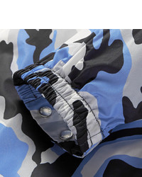 blaue Camouflage Jacke von Moncler