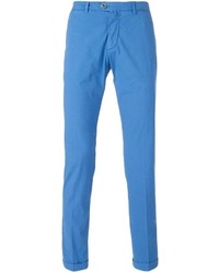 blaue Chinohose