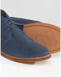 blaue Chukka-Stiefel aus Wildleder von Frank Wright