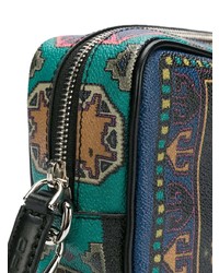 blaue Clutch Handtasche mit geometrischem Muster von Etro