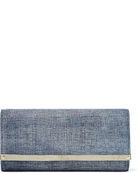 blaue Clutch von Jimmy Choo