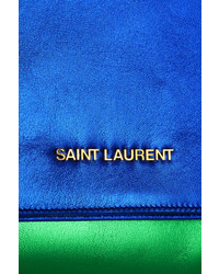 blaue Clutch von Saint Laurent