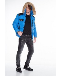 blaue Daunenjacke von Cipo & Baxx