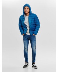 blaue Daunenjacke von ONLY & SONS