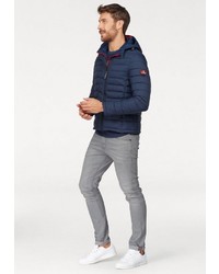 blaue Daunenjacke von Superdry