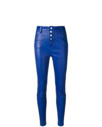 blaue enge Hose aus Leder von Unravel Project