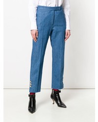 blaue enge Hose von Thom Browne