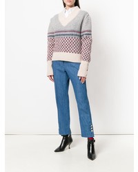 blaue enge Hose von Thom Browne