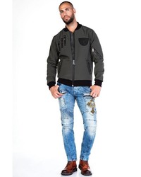 blaue enge Jeans mit Destroyed-Effekten von Cipo & Baxx