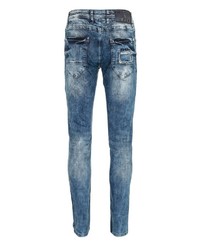 blaue enge Jeans mit Destroyed-Effekten von Cipo & Baxx