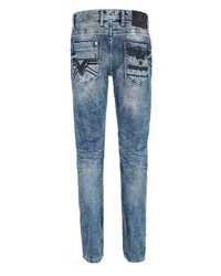 blaue enge Jeans mit Destroyed-Effekten von Cipo & Baxx