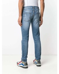 blaue enge Jeans mit Destroyed-Effekten von Dolce & Gabbana