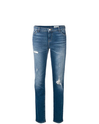 blaue enge Jeans mit Destroyed-Effekten von Emporio Armani