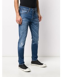 blaue enge Jeans mit Destroyed-Effekten von PRPS