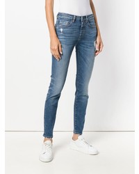 blaue enge Jeans mit Destroyed-Effekten von Pinko