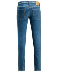 blaue enge Jeans mit Destroyed-Effekten von Jack & Jones