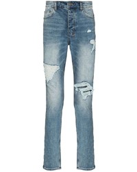 blaue enge Jeans mit Destroyed-Effekten von Ksubi