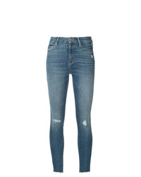 blaue enge Jeans mit Destroyed-Effekten von Mother