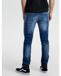 blaue enge Jeans mit Destroyed-Effekten von ONLY & SONS