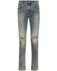 blaue enge Jeans mit Destroyed-Effekten von Represent